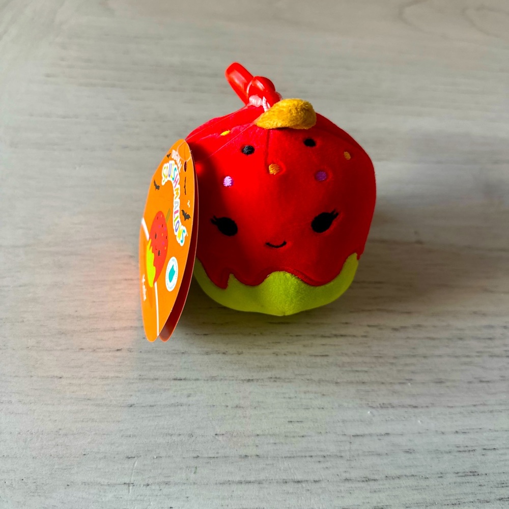 Rare candy apple keychain squishmallow